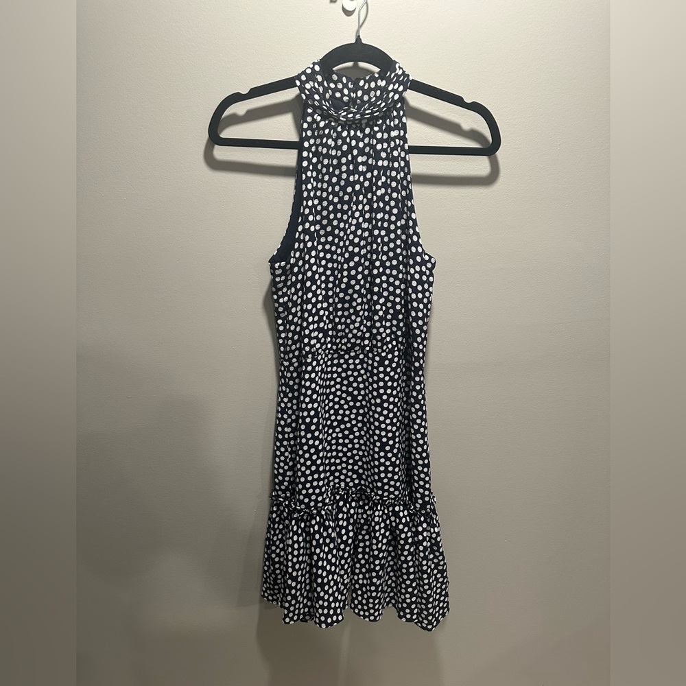 Betsey Johnson Navy and White Polka Dot Dress